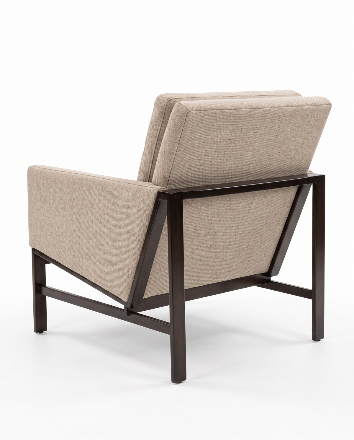 Robin Bruce Atticus U-Chair, Light Beige Upholstered/Black Metal Frame 30W 36D 33H