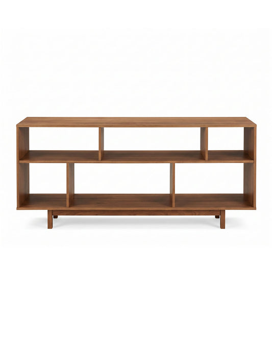 Room & Board Dahl Walnut Bookcase w/Legs 72W 15D 29H