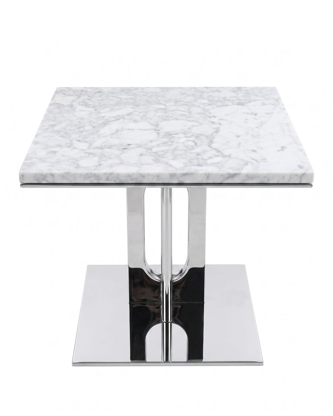 Stone International Italian Marble, Natural Stone Tea Table 16Sq 16.25H