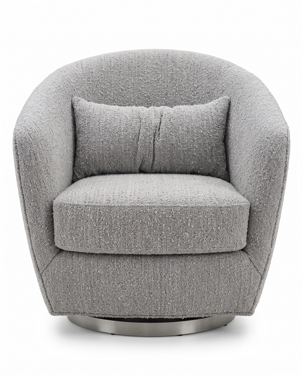Thayer Coggin Turn Swivel Chair, Base w/Brushed Stainless Steel 34W 35D 30H