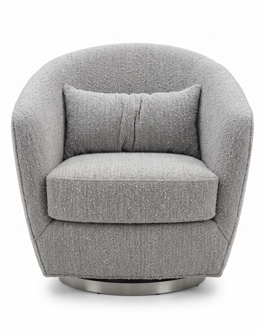 Thayer Coggin Turn Swivel Chair, Base w/Brushed Stainless Steel 34W 35D 30H