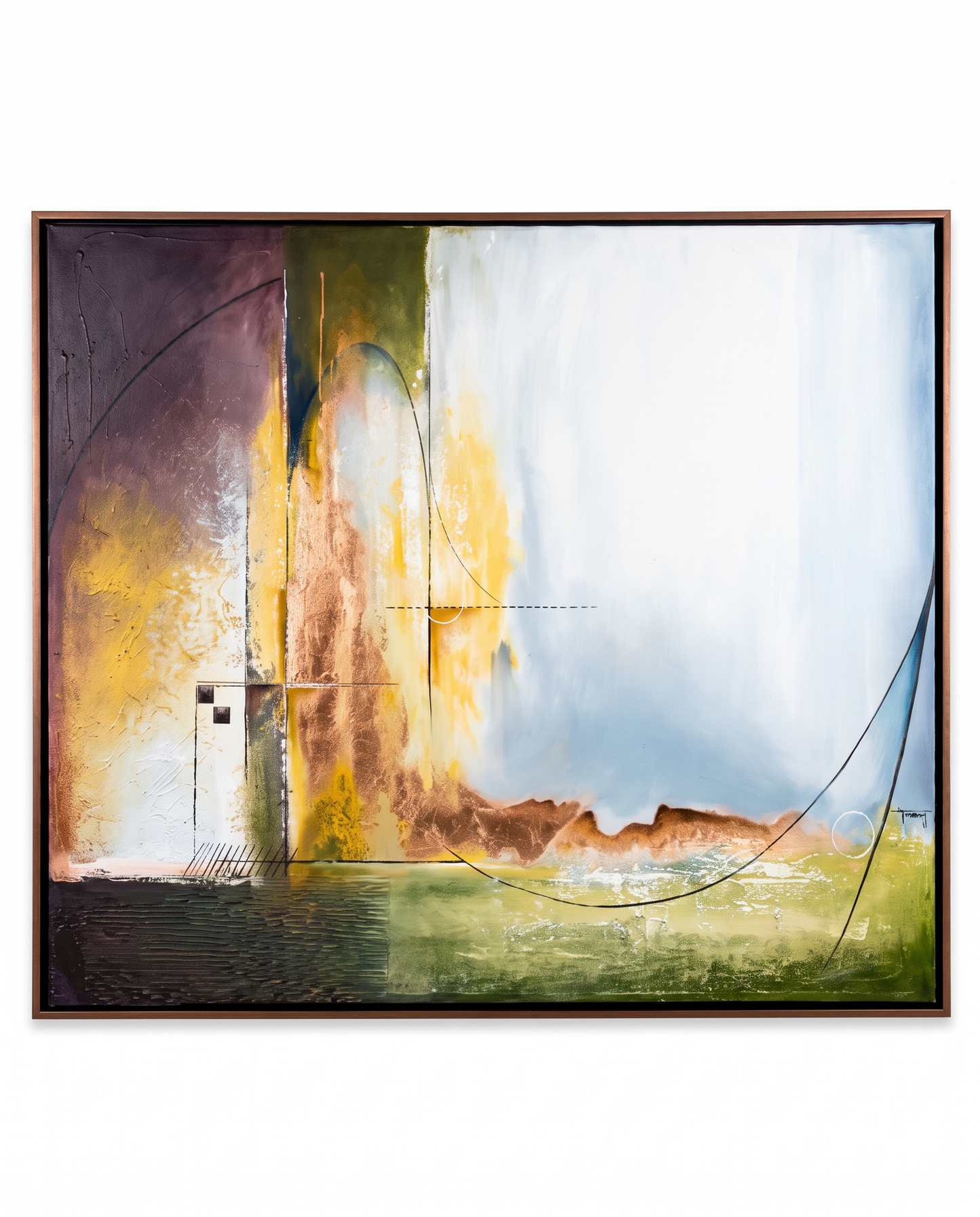 "Transitions" Signed Torres, Mixed Media Oil on Canvas 88.75W 68.75H