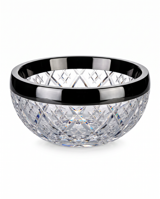 Veritas Multi-Faceted Bowl, Black Rim 8.25Dia 4H