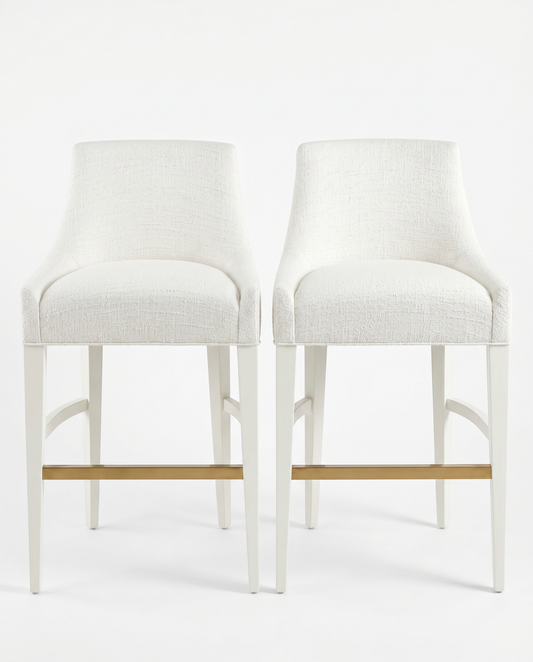 White Bistro Chairs 22W 21D 42.5H - PAIR