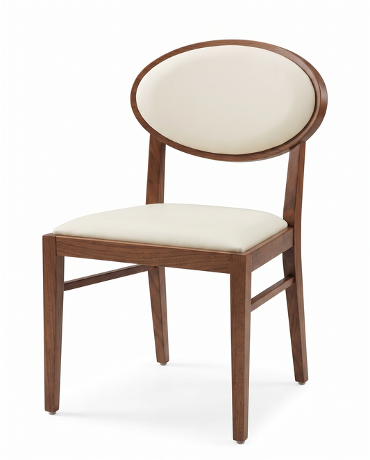 Zuo Regents Dining Chair, Walnut Finish Frame, Distinctive Oval Backrest 21.5W 22D 33H (EACH - 10 available)