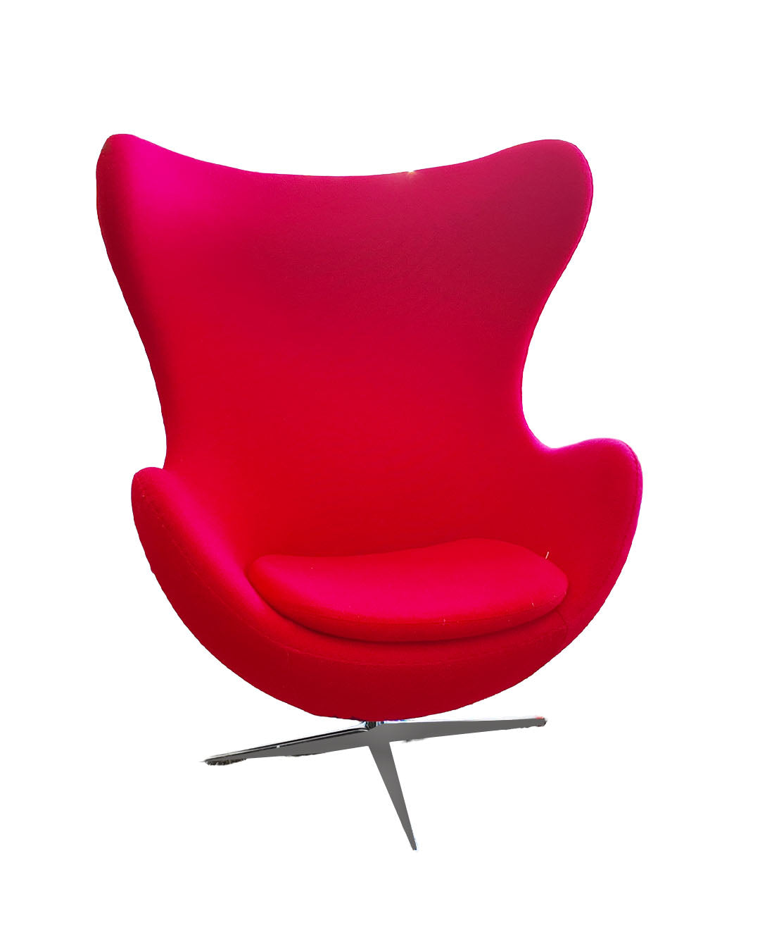 Anne Jacobsen Style Egg Chair, Red Fabric 32 x 33 x 43