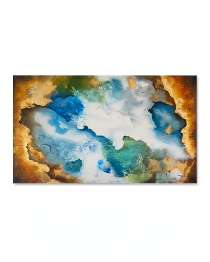 "Inner Lights" Signed Torres, Mixed Media Oil on Canvas 71.75W 48.75H