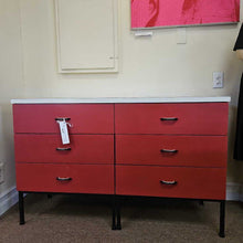 Load image into Gallery viewer, Modern Custom 6 Drawer Red Chest

